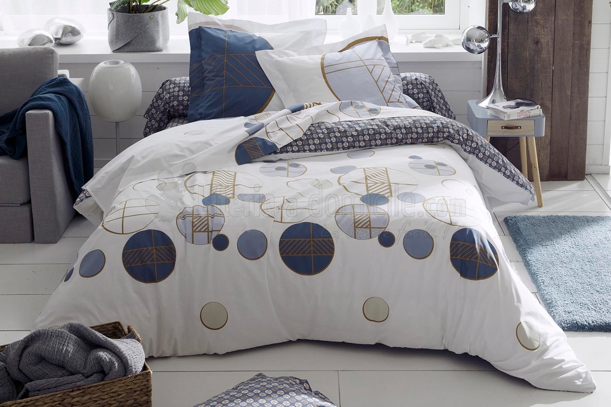 Linge de lit ROMEO bleu de TRADILINGE