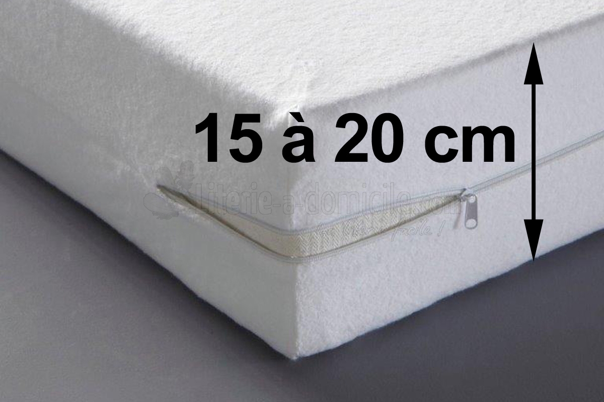 Protège matelas Intégral 140x190/200 cm, Imperméable & Anti-punaises, Livraison Rapide