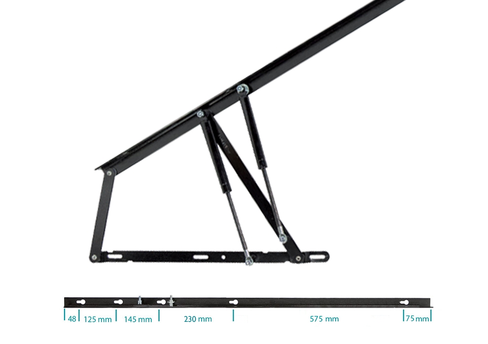 Vérins gaz pour articulation de sommier coffre SOMLIFT 430, 1200