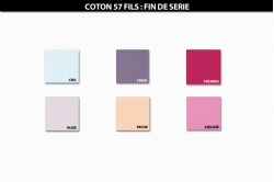 nuancier linge de lit UNI COTON 57 FILS - coloris fin de...