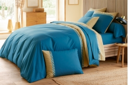 Linge de lit LINO cobalt - TRADILINGE