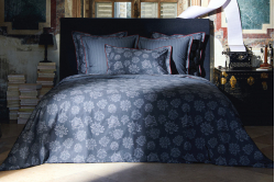 Linge de lit PERLE NOCTURNE indigo - ANNE DE SOLENE 