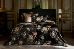 Linge de lit AMBRE NUIT noir bronze - ANNE DE SOLENE