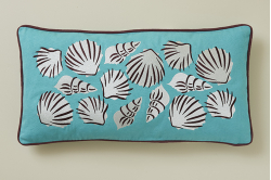 Housse de coussin recto BALEARES turquoise - SYLVIE THIRIEZ